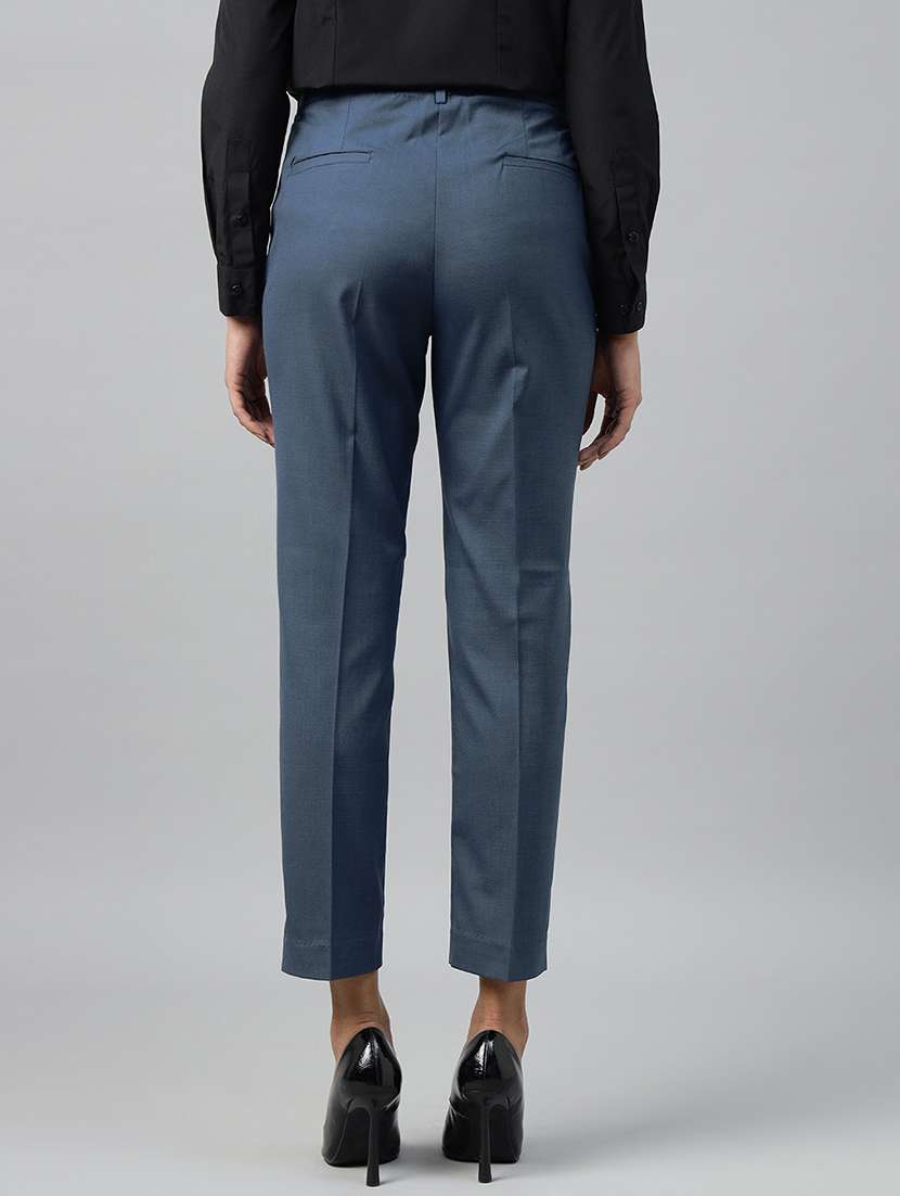 blue viscose trousers - 22069323 - Standard Image - 2