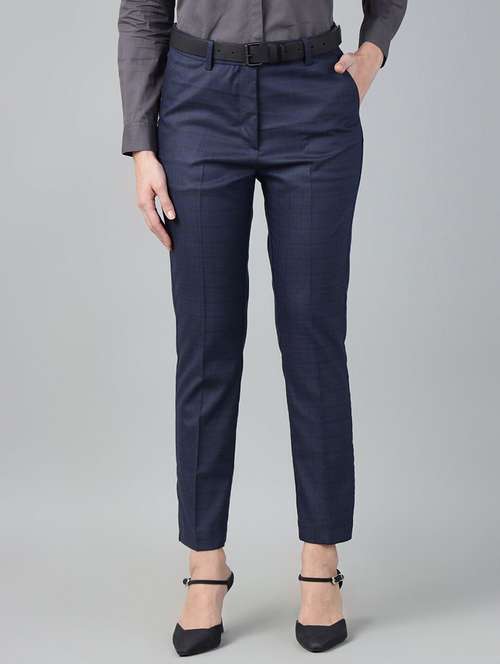 blue viscose trousers - 22069328 -  Standard Image - 0