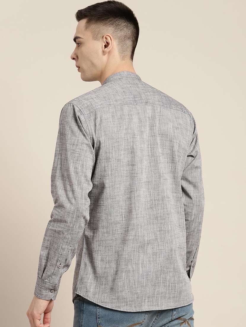 men mandarin neck long sleeve short kurta - 22069374 -  Standard Image - 2