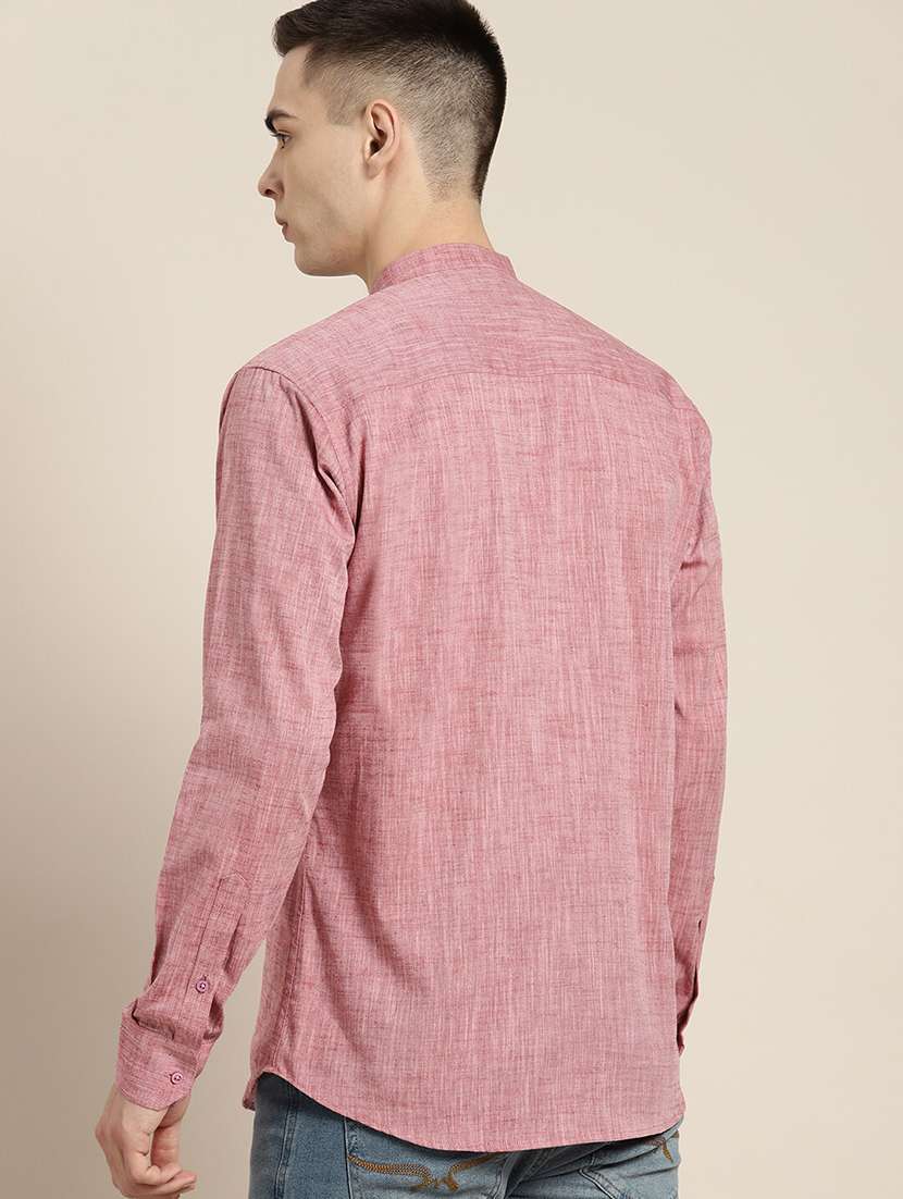 men mandarin neck long sleeve short kurta - 22069375 -  Standard Image - 2