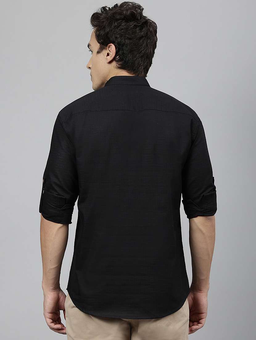 men mandarin neck long sleeve short kurta - 22069382 -  Standard Image - 2