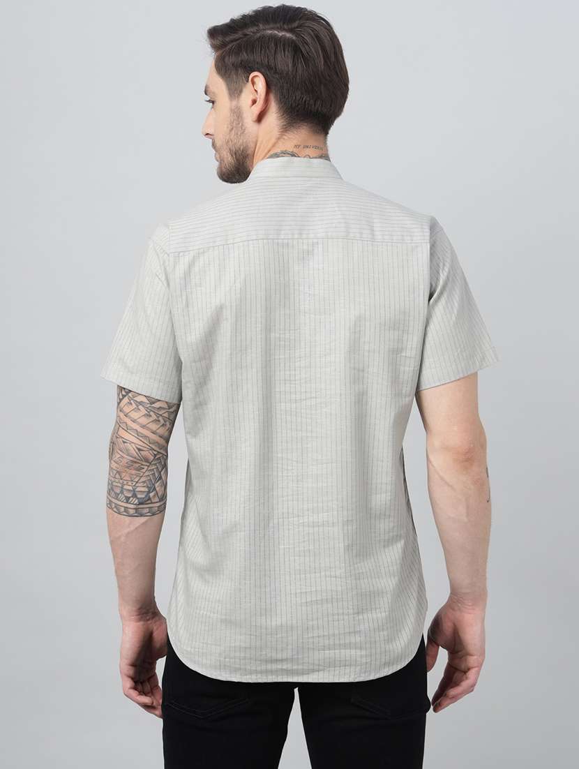 men mandarin neck short sleeve short kurta - 22069397 -  Standard Image - 2