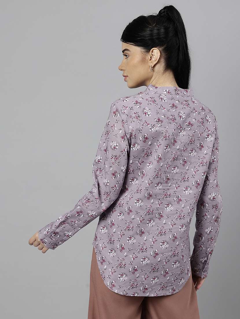 women printed long sleeve regular fit top - 22069416 -  Standard Image - 2