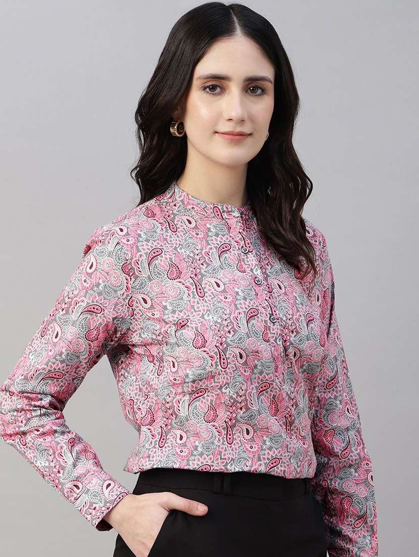 women printed long sleeve regular fit top - 22069447 -  Zoom Image - 0