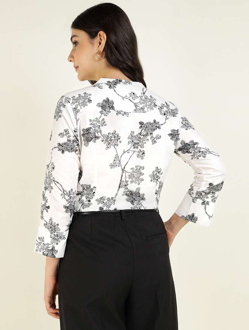 women printed long sleeve regular fit top - 22069455 -  Standard Image - 2