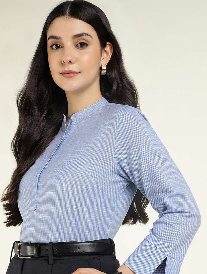 women printed long sleeve regular fit top