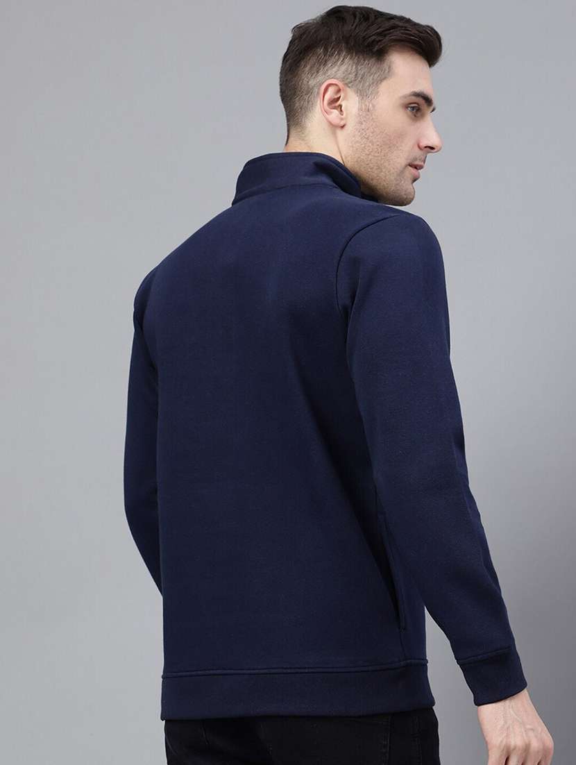 men solid long sleeve stand collar sweatshirt - 22069475 -  Standard Image - 2