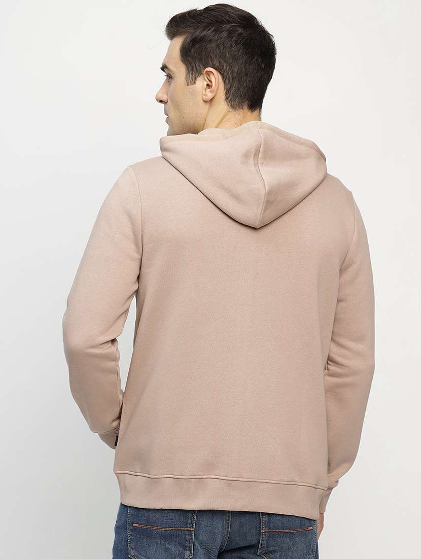 men solid long sleeve hooded sweatshirt - 22069477 -  Standard Image - 2