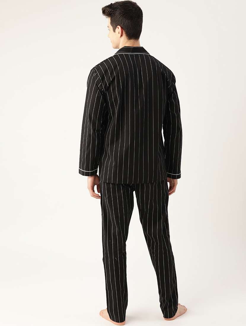 men striped long sleeve sleepwear set - 22069543 -  Standard Image - 2