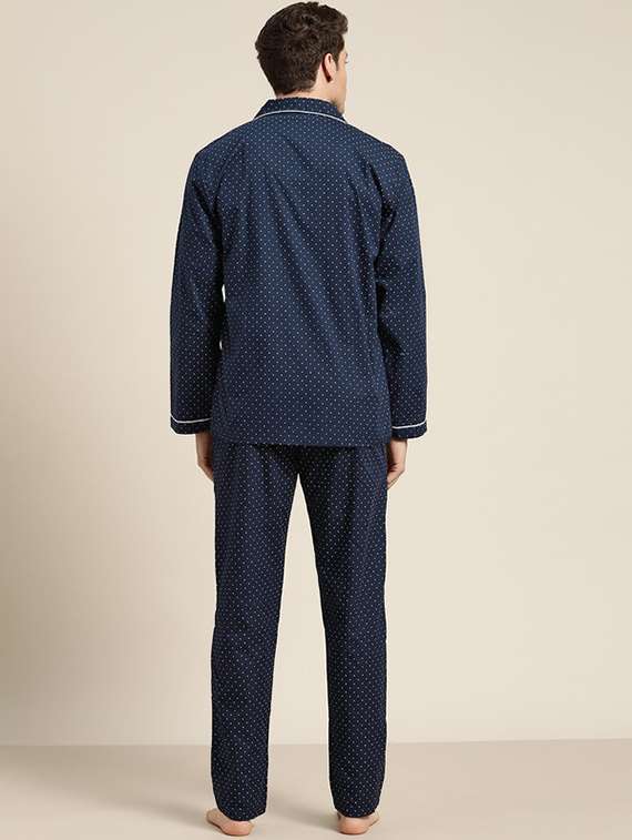 men polka doted long sleeve sleepwear set - 22069551 - Standard Image - 2