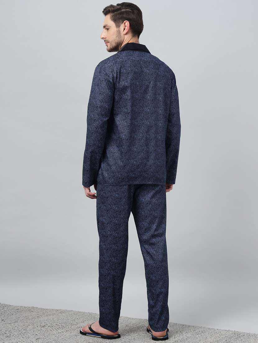 men printed long sleeve sleepwear set - 22069580 -  Standard Image - 2