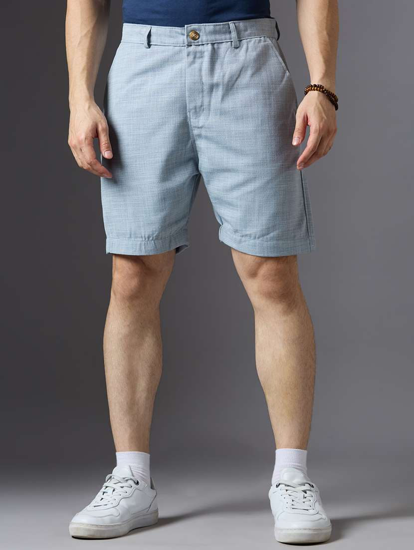 men self design mid rise regular fit shorts