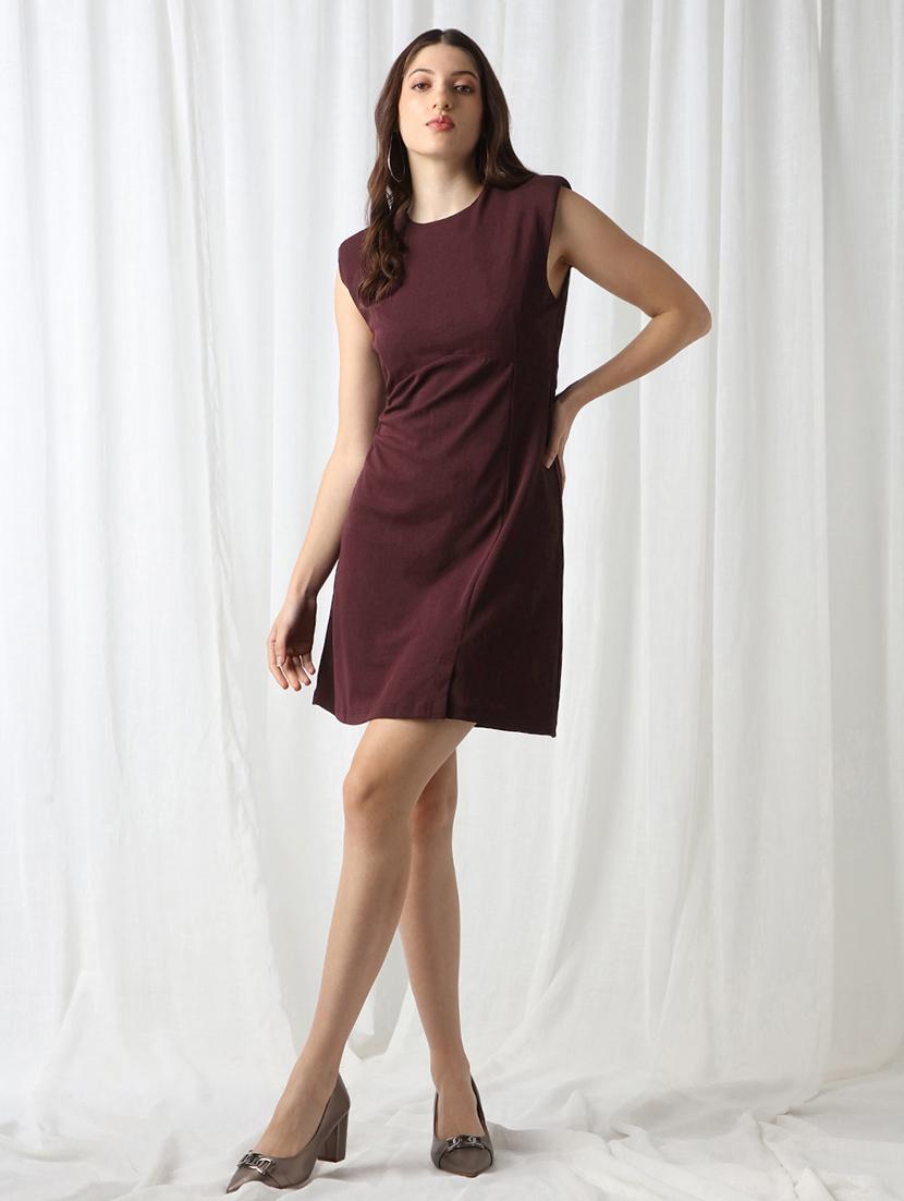 women solid sleeveless sheath dress - 22069739 -  Zoom Image - 0