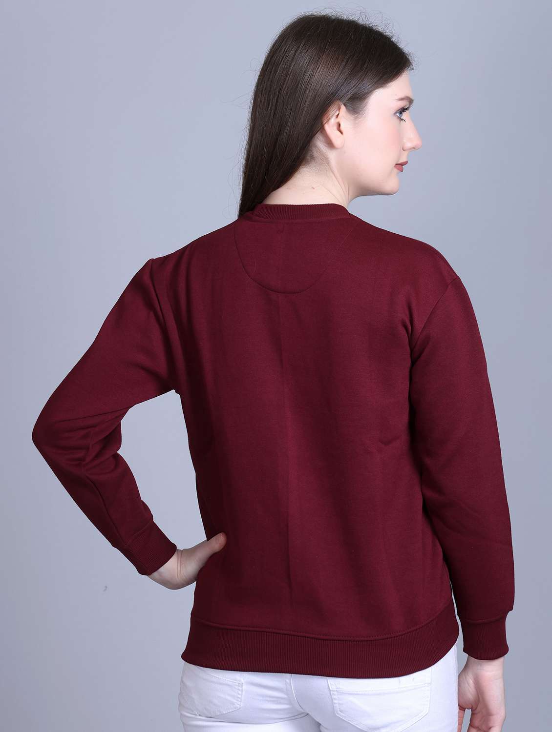 women printed long sleeve round neck sweatshirt - 22070260 -  Standard Image - 2