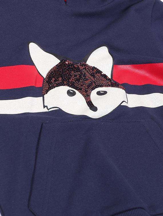 boys printed long sleeve hooded sweatshirt - 22070381 -  Standard Image - 2