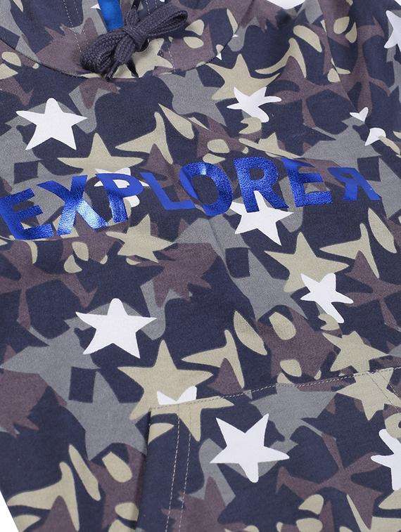 boys printed long sleeve hooded sweatshirt - 22070388 -  Standard Image - 2