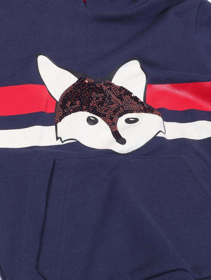 boys printed long sleeve hooded sweatshirt - 22070391 -  Standard Image - 2