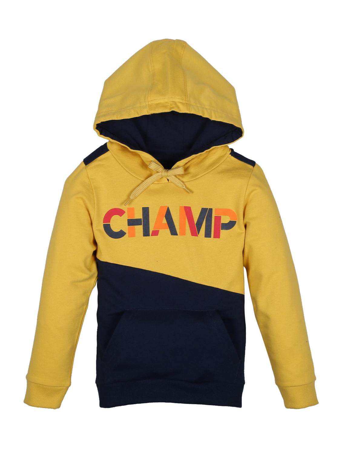 boys color blocked long sleeve hooded sweatshirt