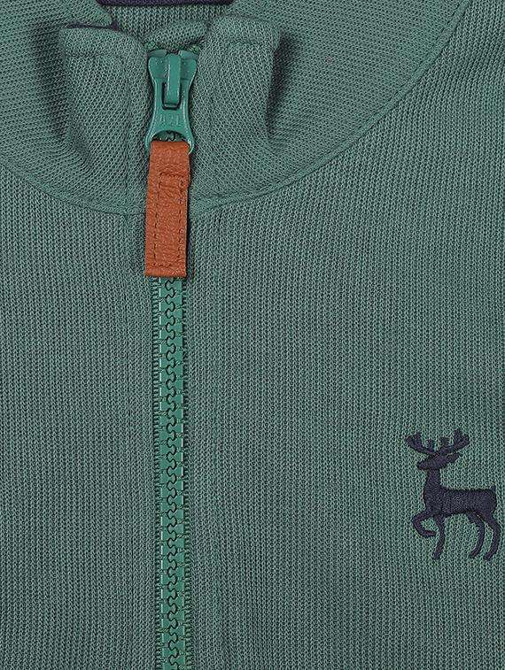 boys solid stand collar long sleeve sweatshirt - 22070427 -  Standard Image - 2