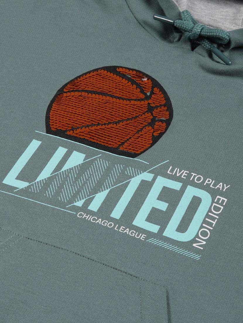 boys printed long sleeve hooded sweatshirt - 22070472 -  Standard Image - 2