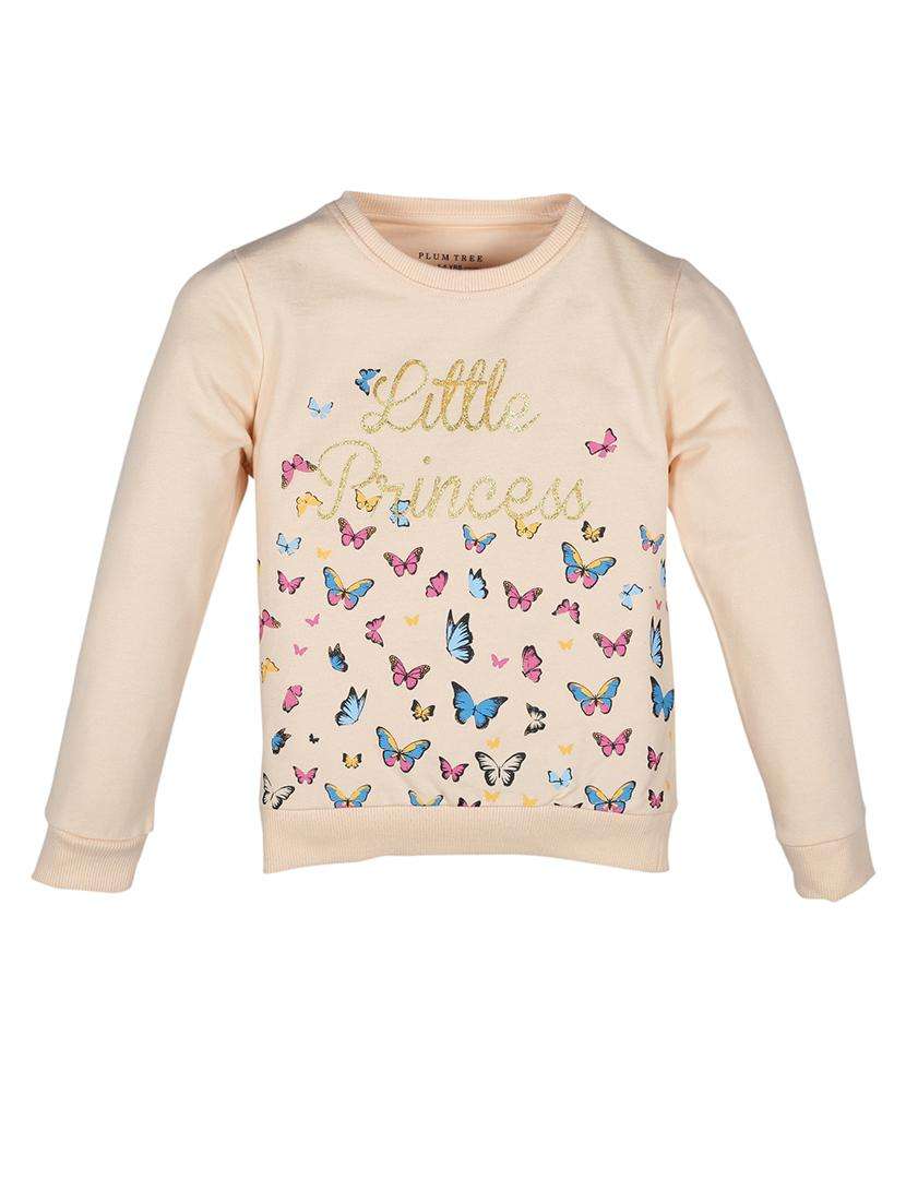 girls printed long sleeve sweatshirt