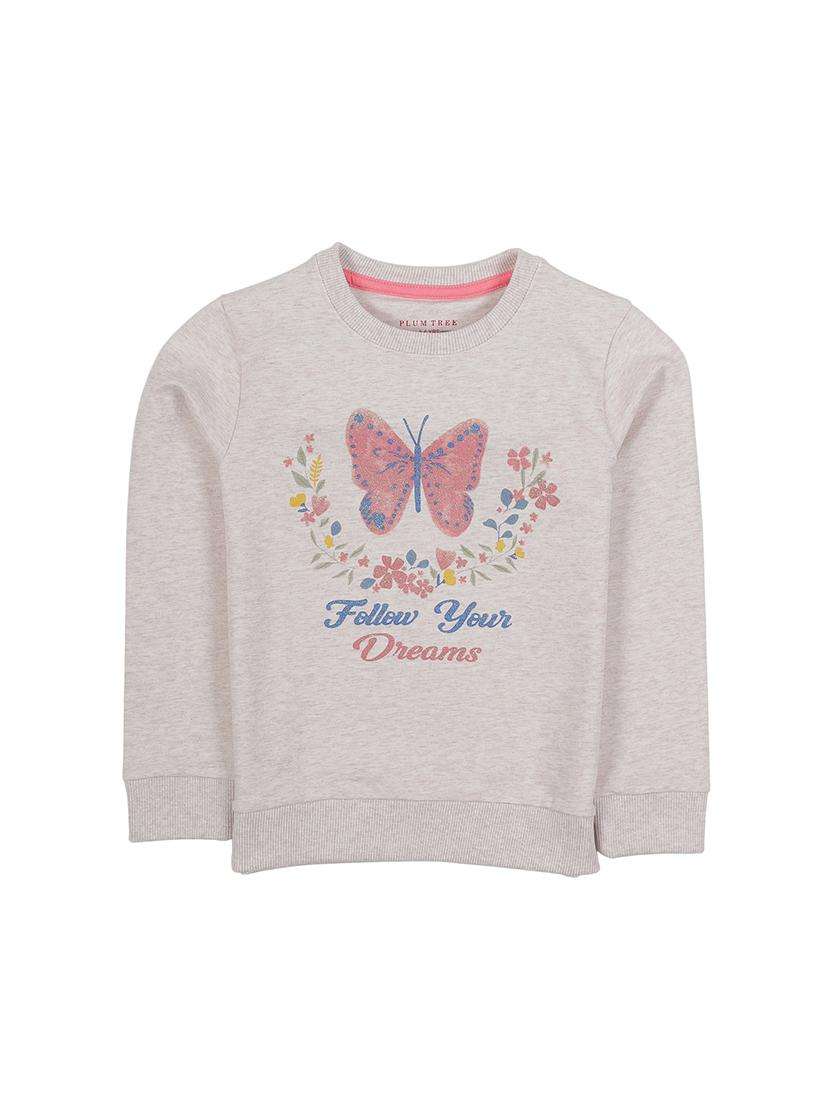 girls printed long sleeve sweatshirt