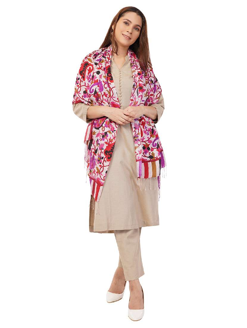 rhe-ana women printed stole - 22070599 - Standard Image - 2
