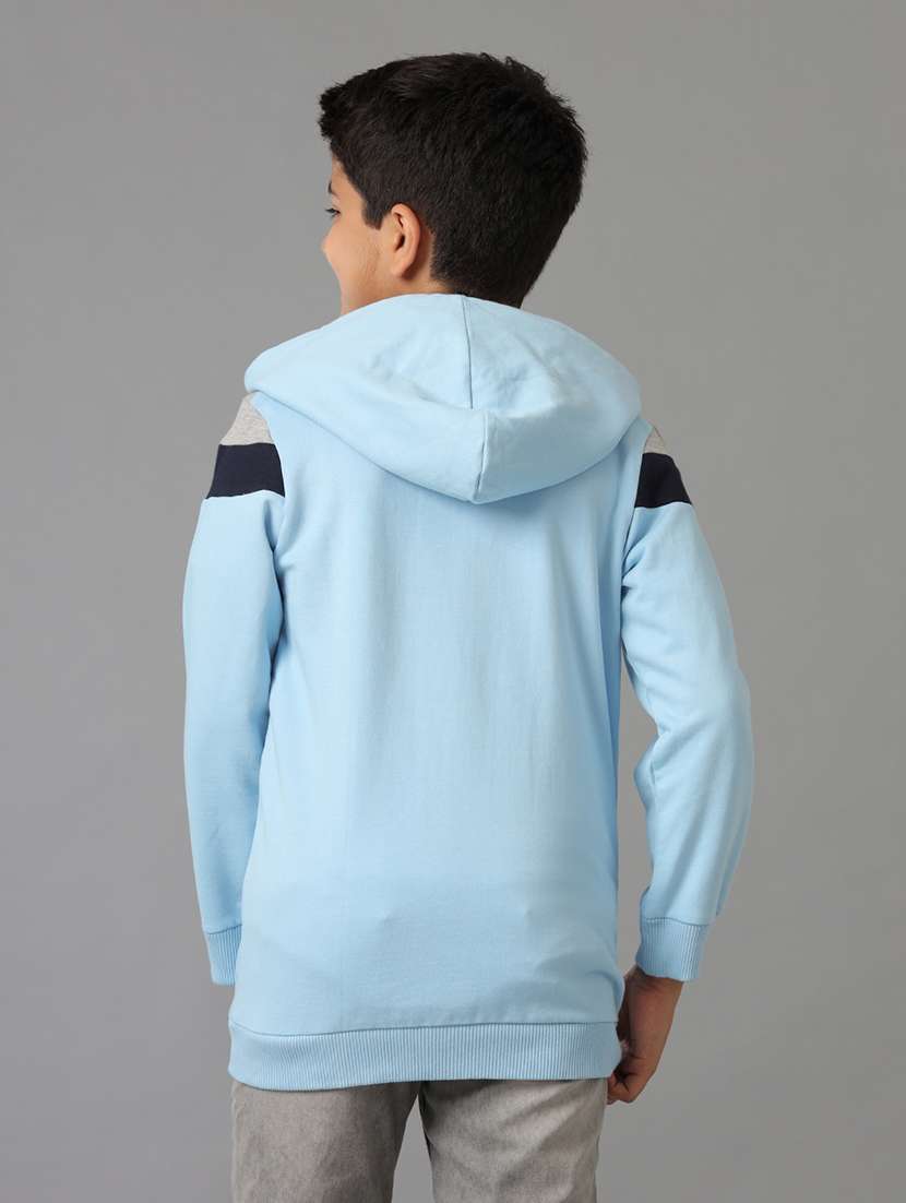boys color blocked long sleeve hooded quilted jacket  - 22070633 -  Standard Image - 2