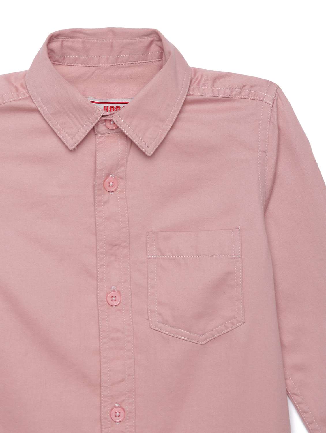 boys solid collared long sleeve shirt - 22070694 -  Standard Image - 2