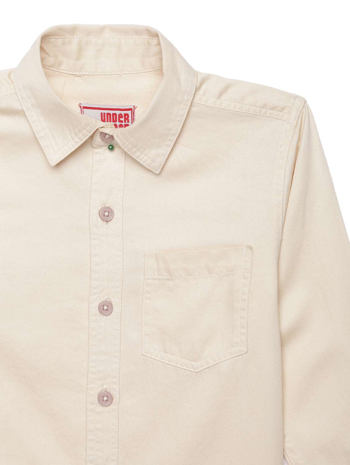 boys solid collared long sleeve shirt - 22070695 -  Standard Image - 2