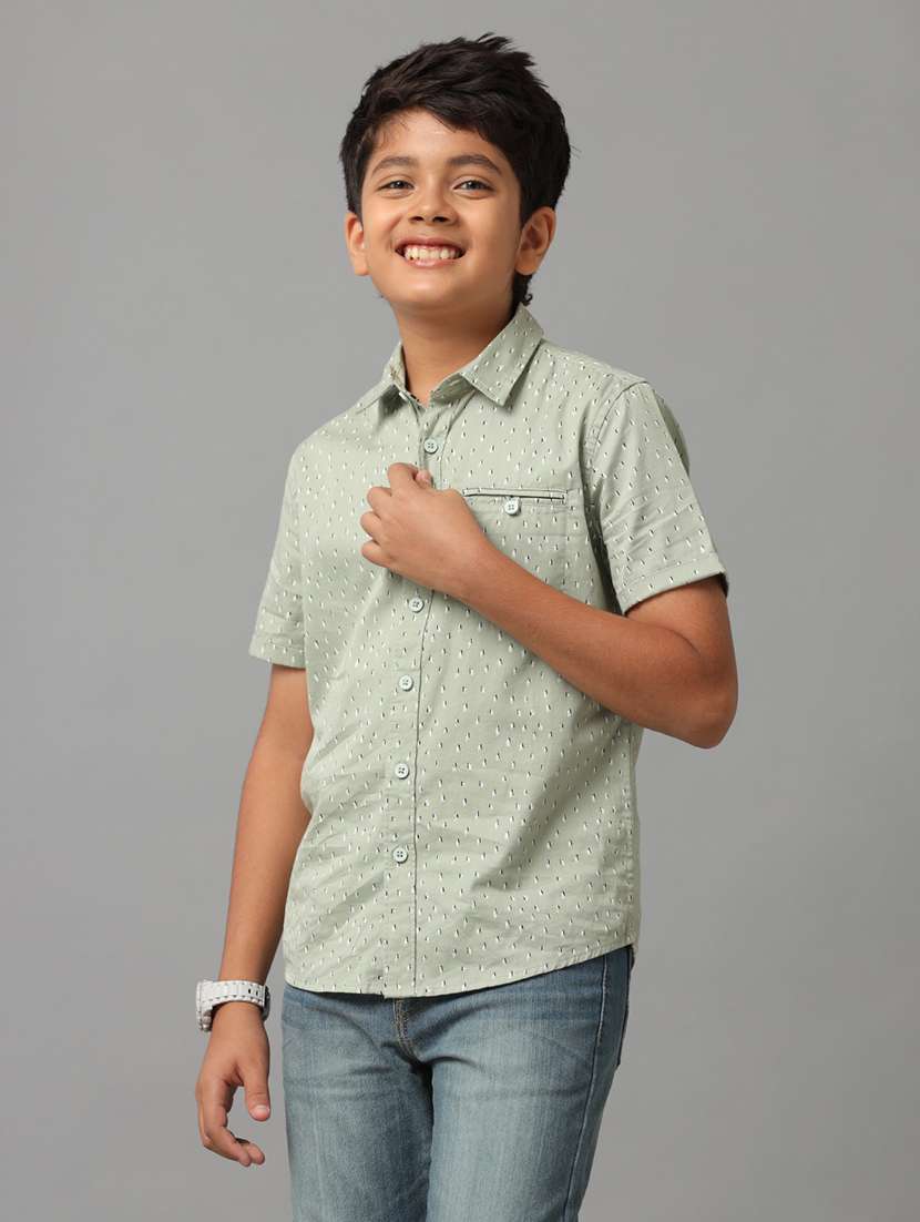 boy collared short sleeve regular fit shirt - 22070758 -  Standard Image - 2