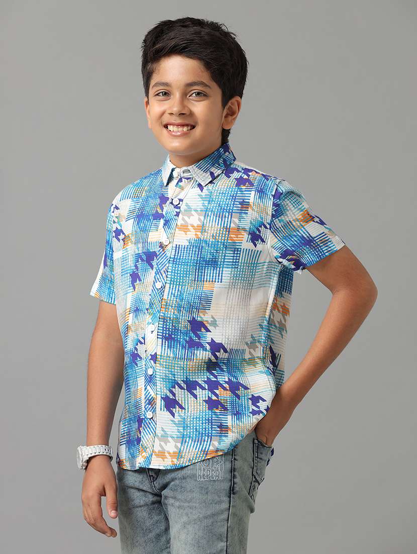 boy collared short sleeve regular fit shirt - 22070759 -  Standard Image - 2