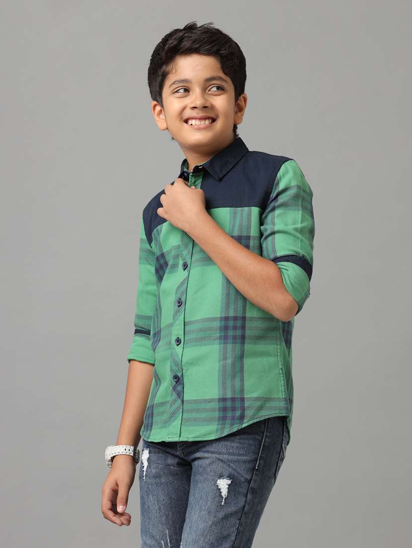boy collared long sleeve regular fit shirt - 22070771 -  Standard Image - 2