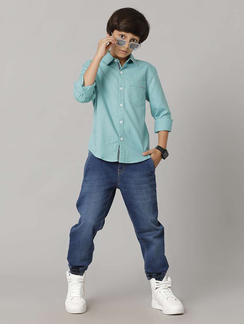boy collared long sleeve regular fit shirt - 22070775 -  Standard Image - 2