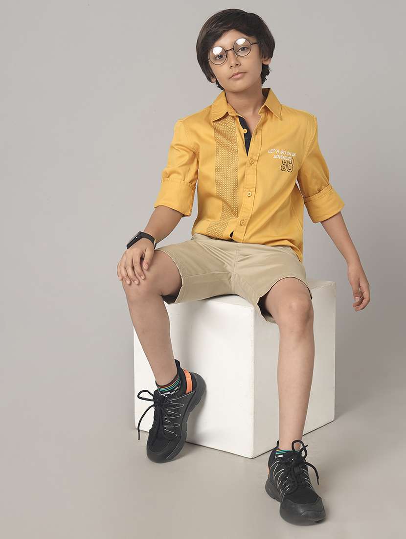 boys collared long sleeve regular fit shirt - 22070796 -  Standard Image - 2