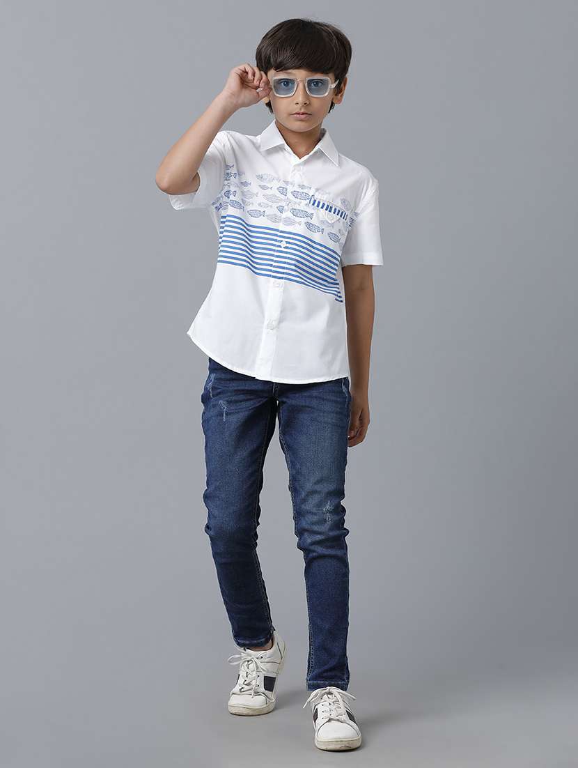 boys collared short sleeve regular fit shirt - 22070814 -  Standard Image - 2