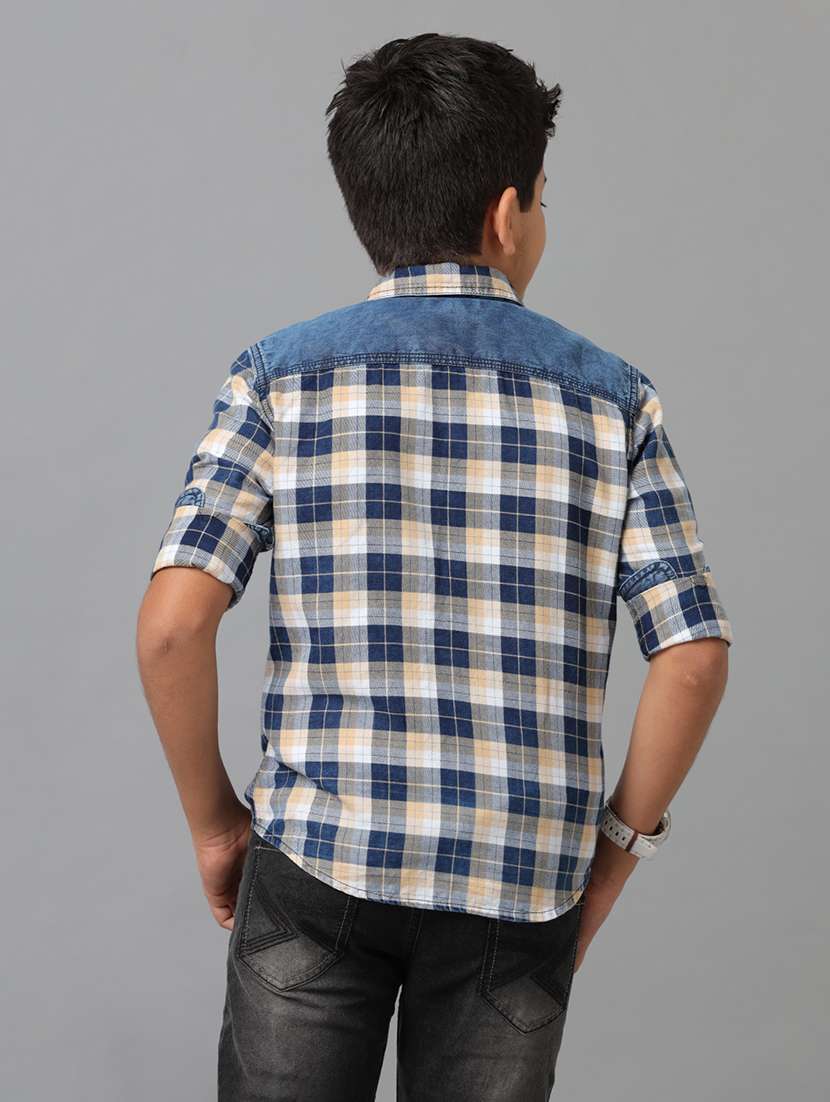 boys collared long sleeve regular fit shirt - 22070823 -  Standard Image - 2