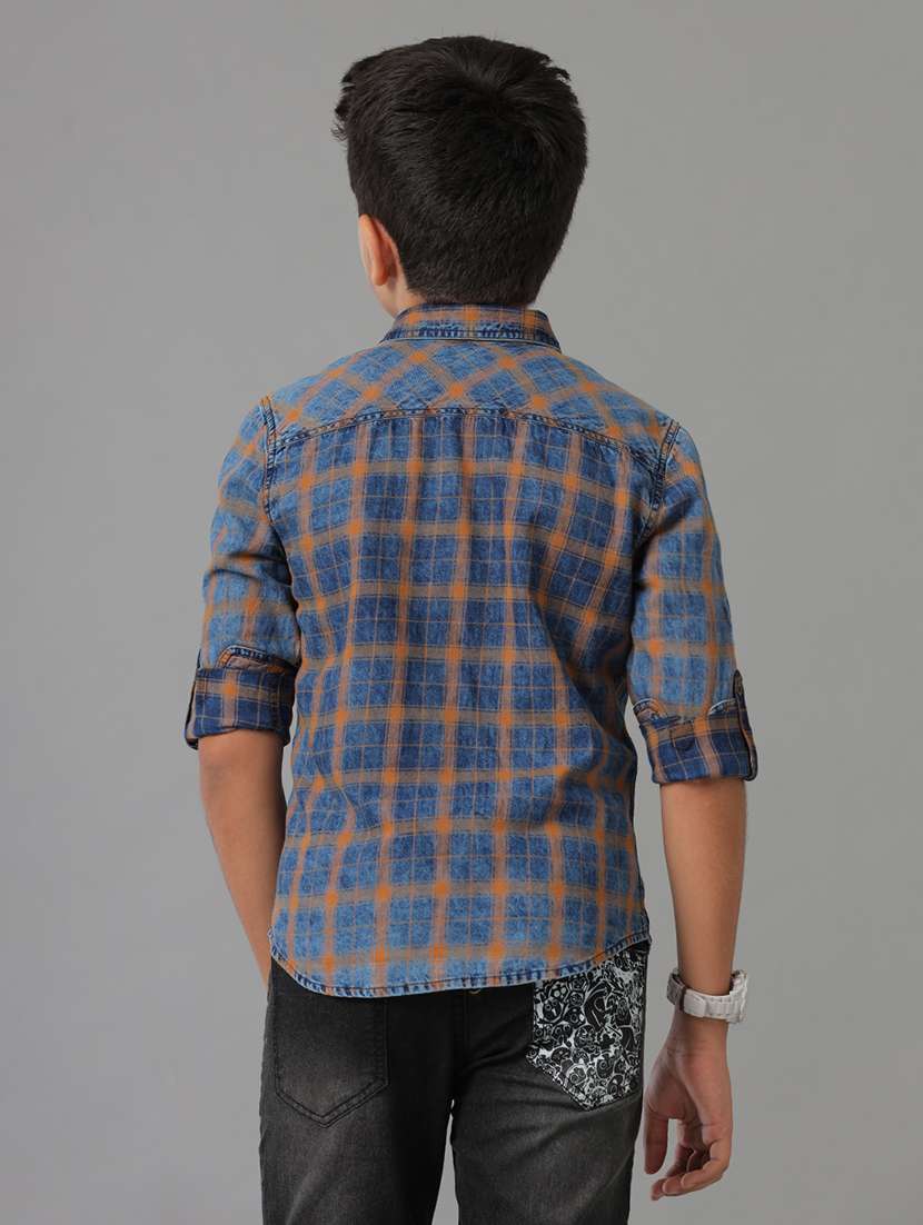 boys collared long sleeve regular fit shirt - 22070824 -  Standard Image - 2