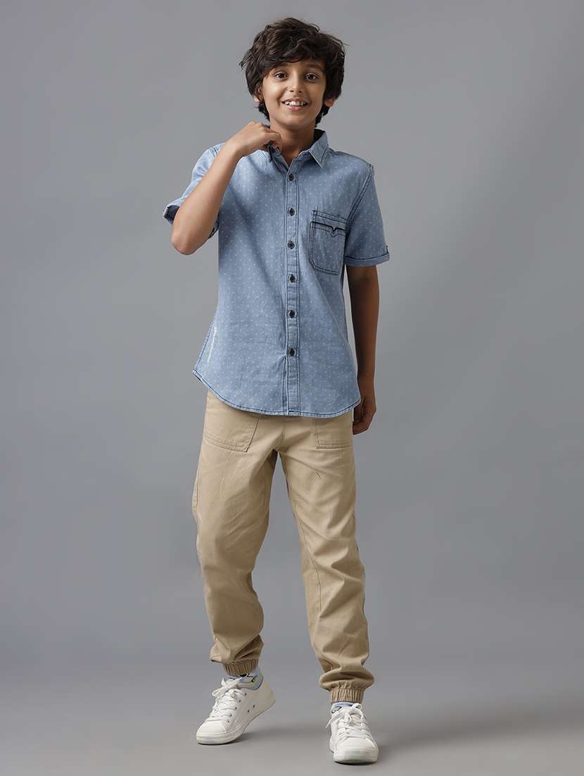 boys collared short sleeve regular fit shirt - 22070828 -  Standard Image - 2