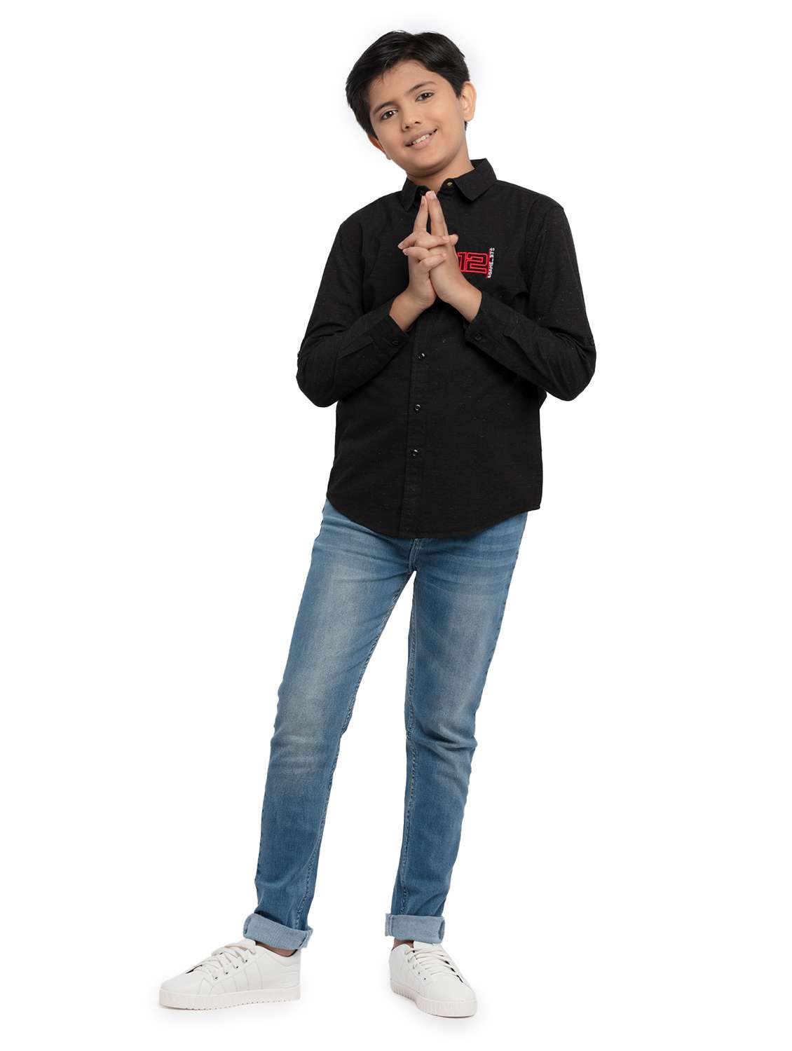 boys collared long sleeve regular fit shirt - 22070837 -  Standard Image - 2