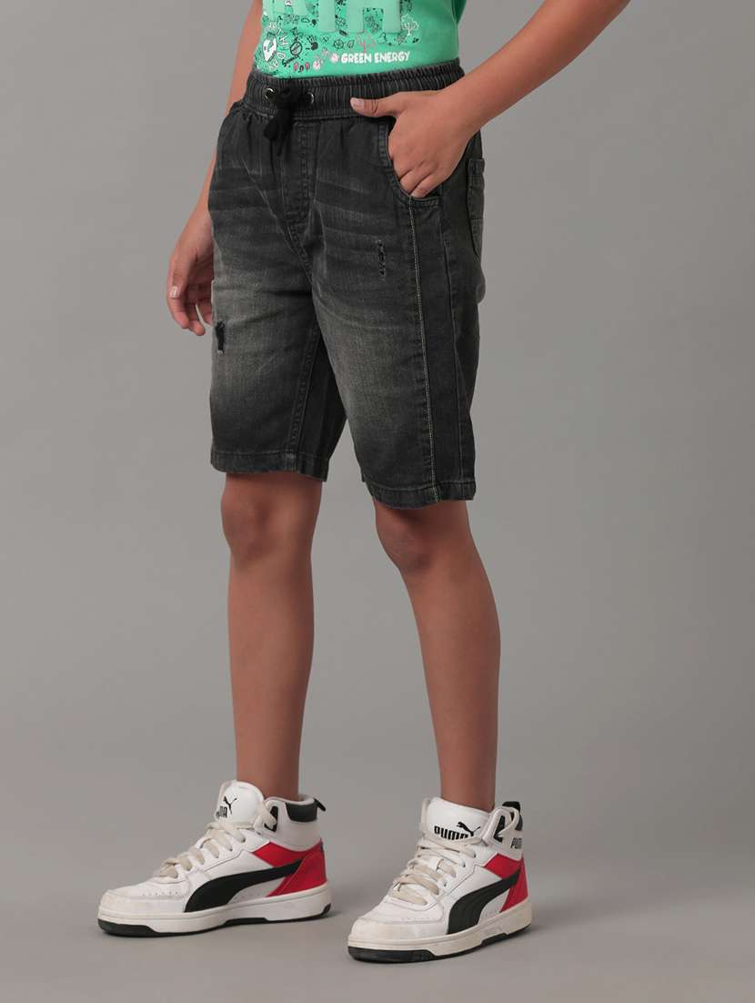 boys distressed mid rise regular fit denim shorts  - 22070868 -  Standard Image - 2
