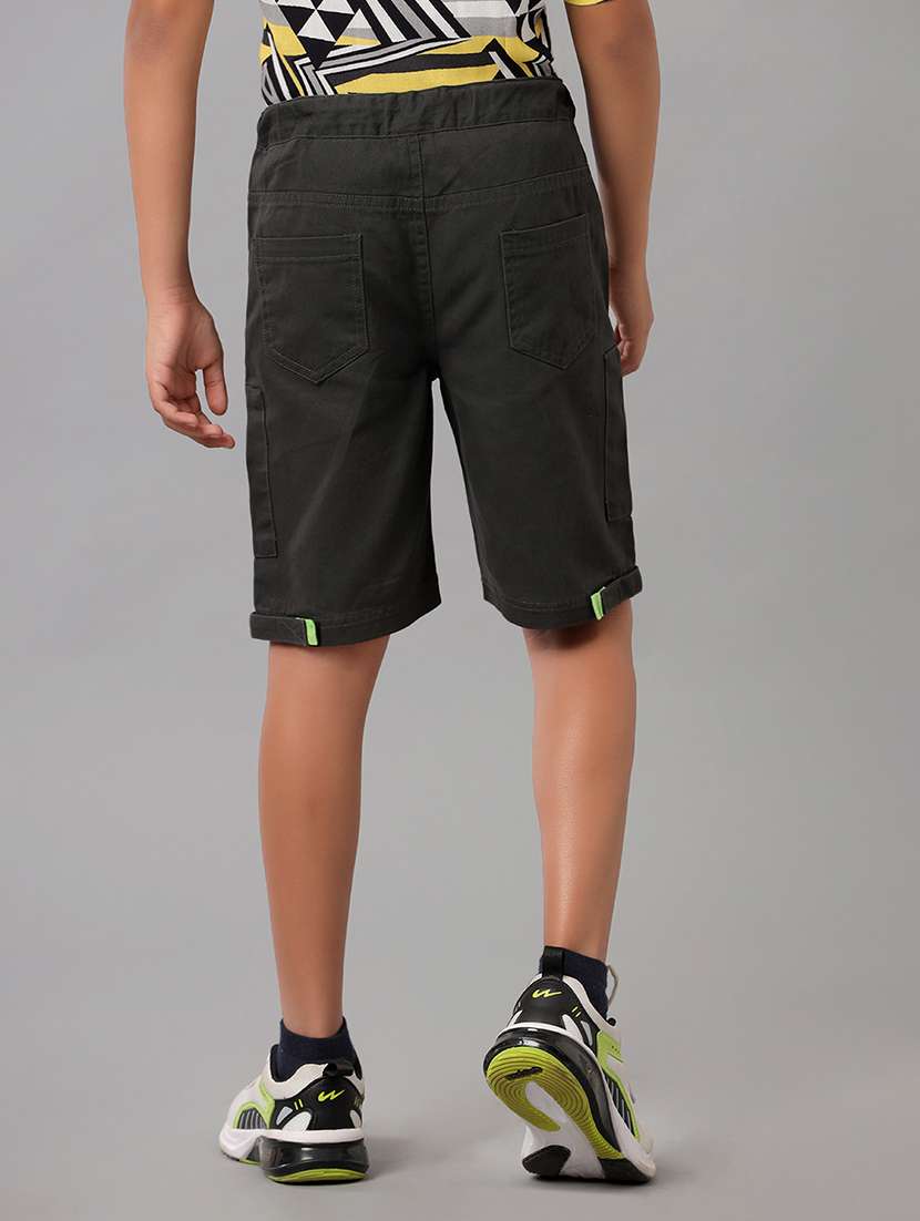 boys solid mid rise regular fit shorts  - 22070870 -  Standard Image - 2