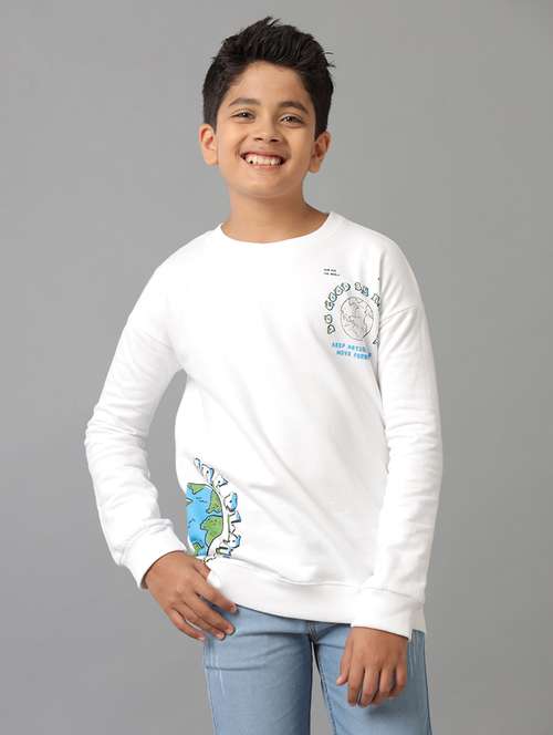 boys printed round neck long sleeve sweatshirt - 22070896 -  Standard Image - 0