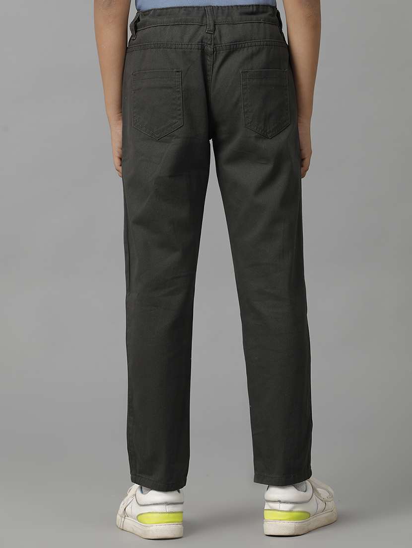 boys solid mid rise slim fit chinos  - 22070905 -  Standard Image - 2