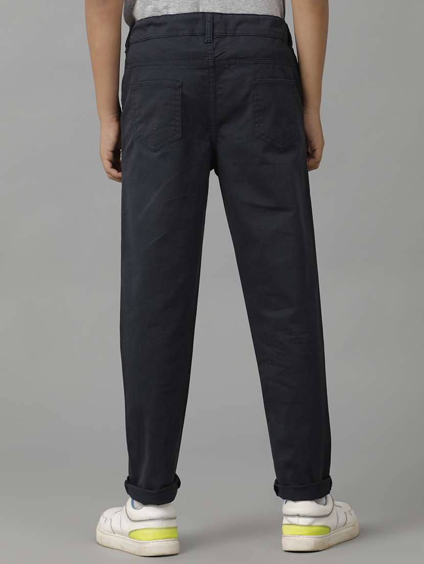 boys solid mid rise slim fit chinos  - 22070909 -  Standard Image - 2