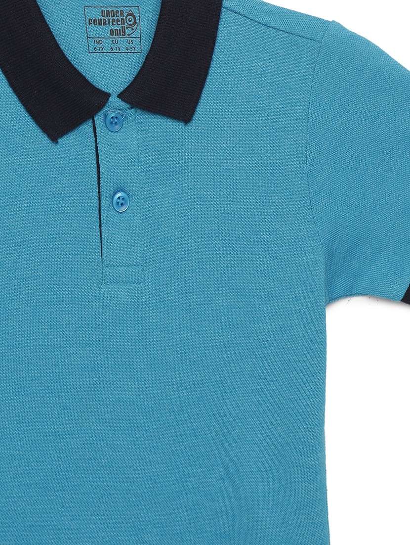 boys solid short sleeve regular fit polo t-shirt - 22070917 - Standard Image - 2