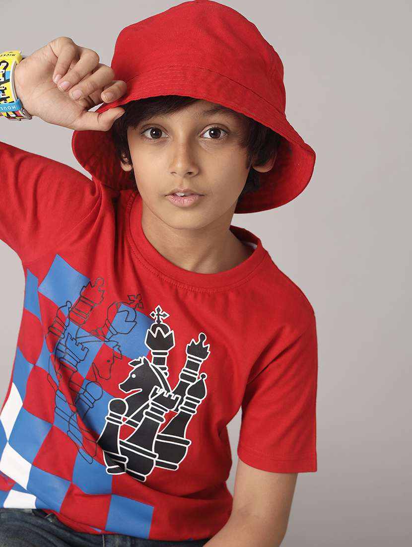 boys printed short sleeve regular fit t-shirt