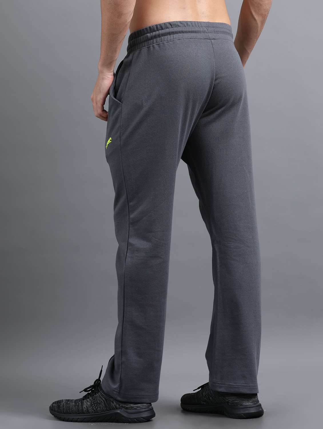 men solid mid rise full length track pant - 22070973 -  Standard Image - 2