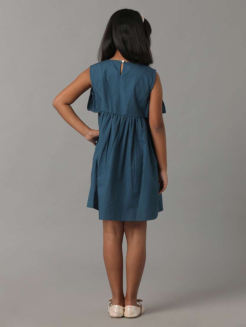 girls embroidered sleeveless fit & flare dress - 22071050 -  Standard Image - 2