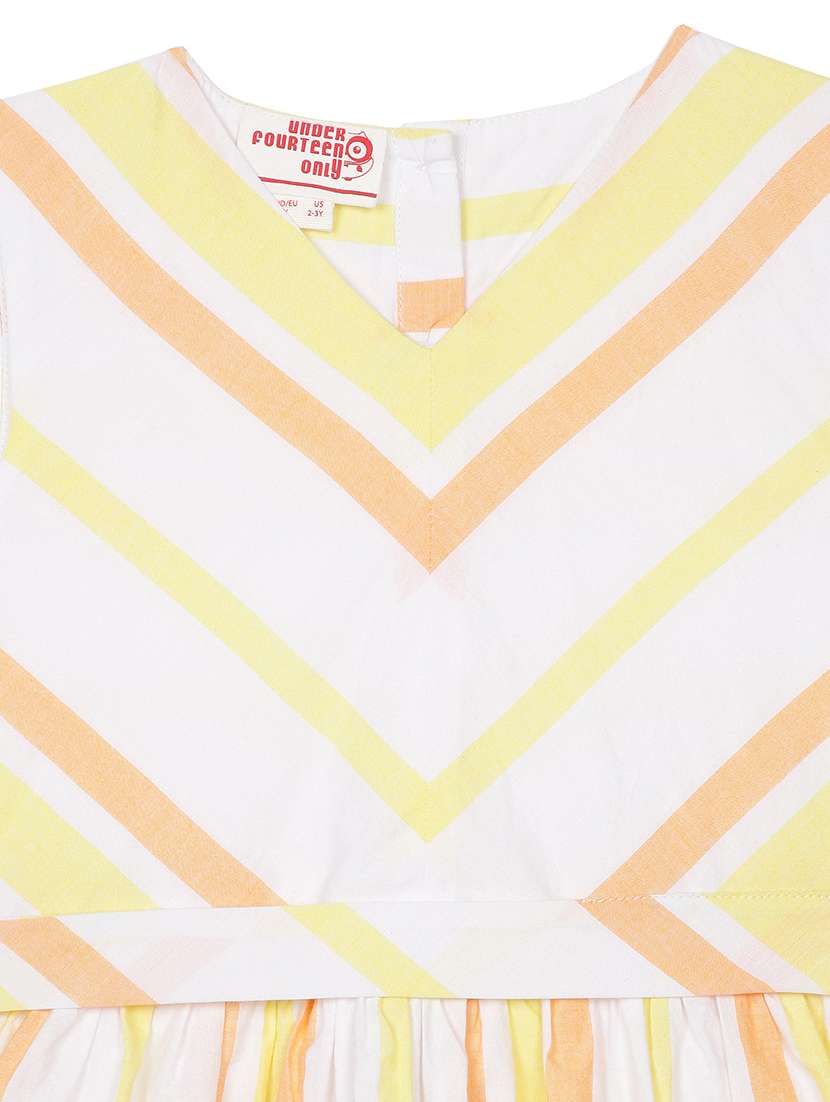 girls striped sleeveless it & flare dress - 22071123 - Standard Image - 2
